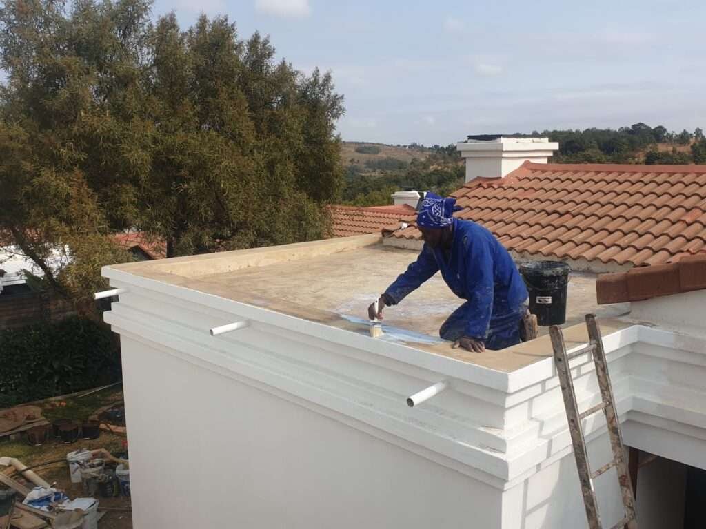 Concrete roof slab treated with GapSel primer from Seal Extreme