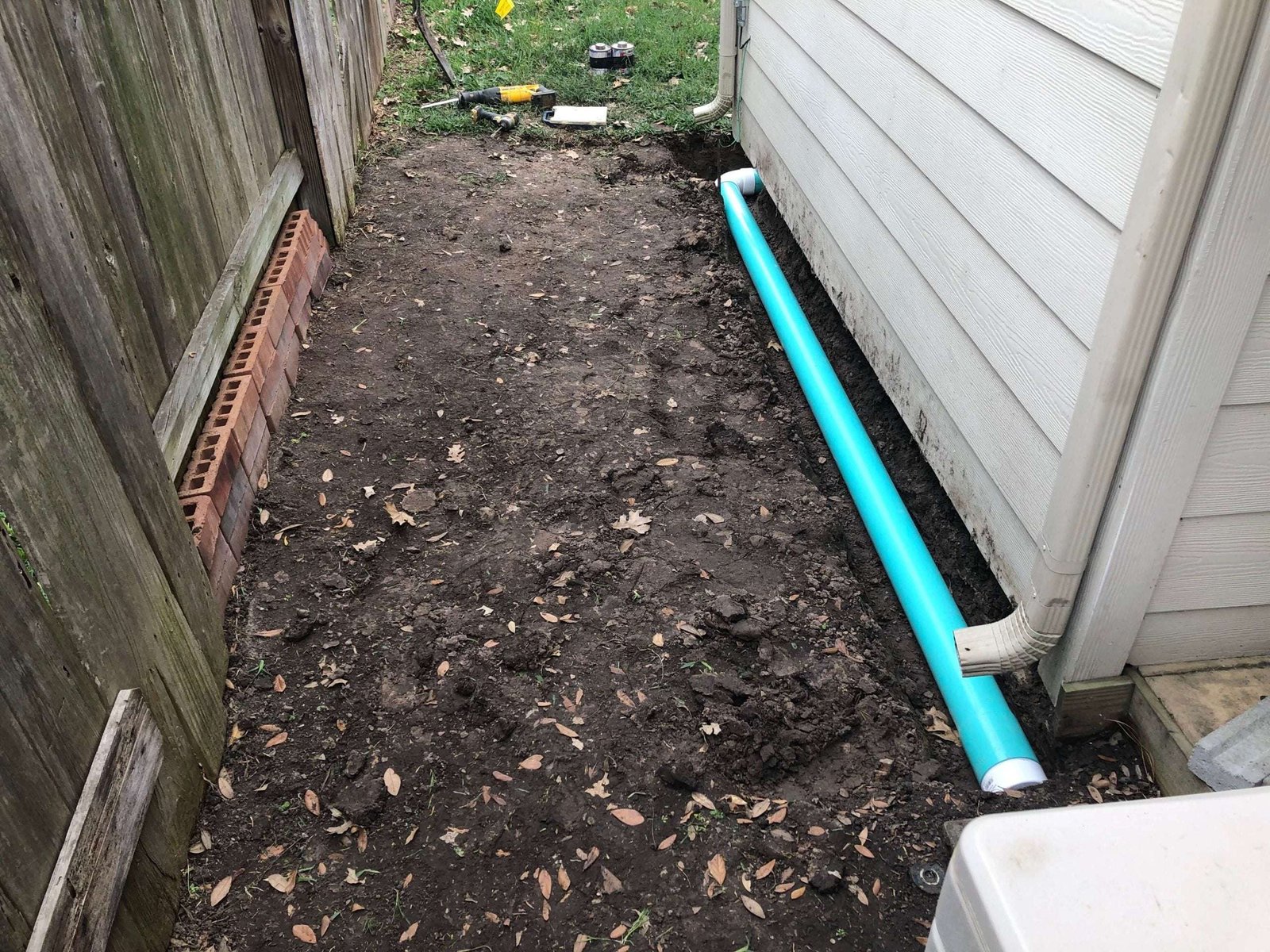 French Drain Installation Image scaled