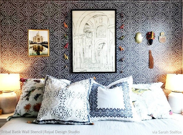 boho bedroom wall stencils large wall stencil for painting feature wall