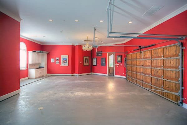 bright red home garage paint ideas